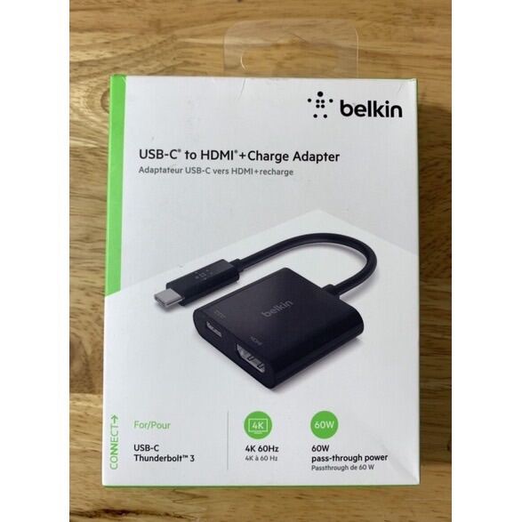 Chính hãng Hub Belkin USB-C to HDMI 4K 60Hz+ Charge Adapter