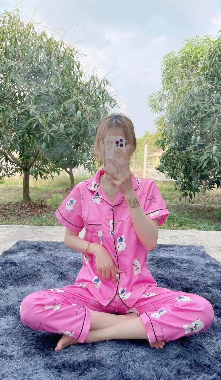 Đồ bộ pijama kate thái mặc nhà thoái mái (size 38-50kg)