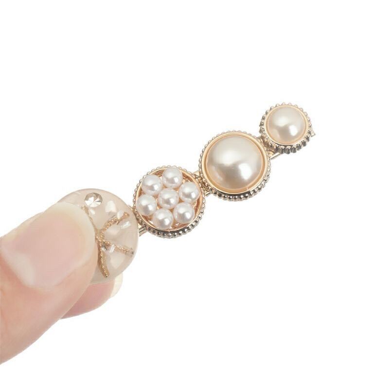 KẸP TÓC MÁI ĐÍNH ĐÁ NGỌC TRAI KIỂU HÀN QUỐC