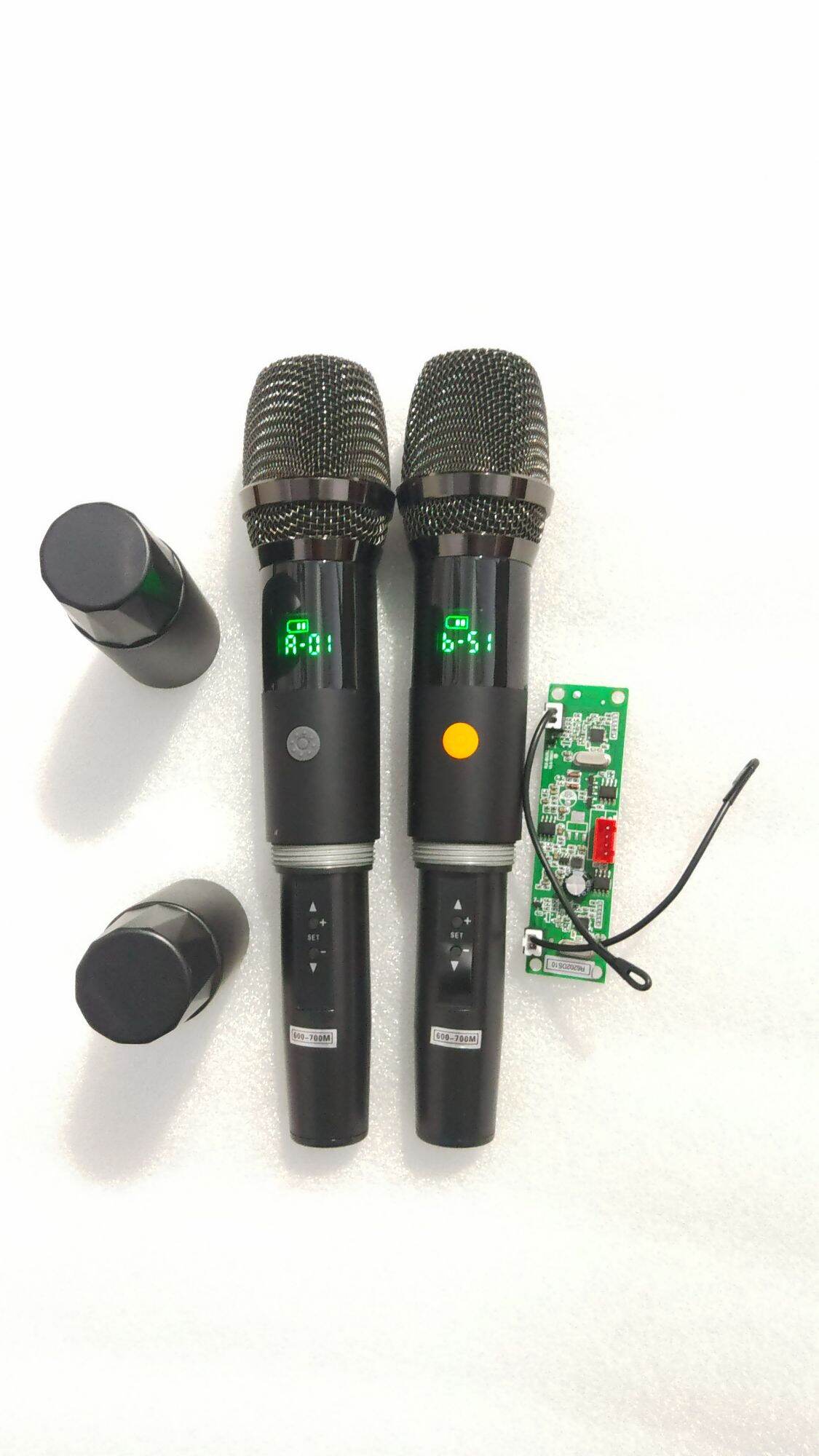 Micro không dây kim loại UHF 2 màn hình led loa kéo mẫu mới