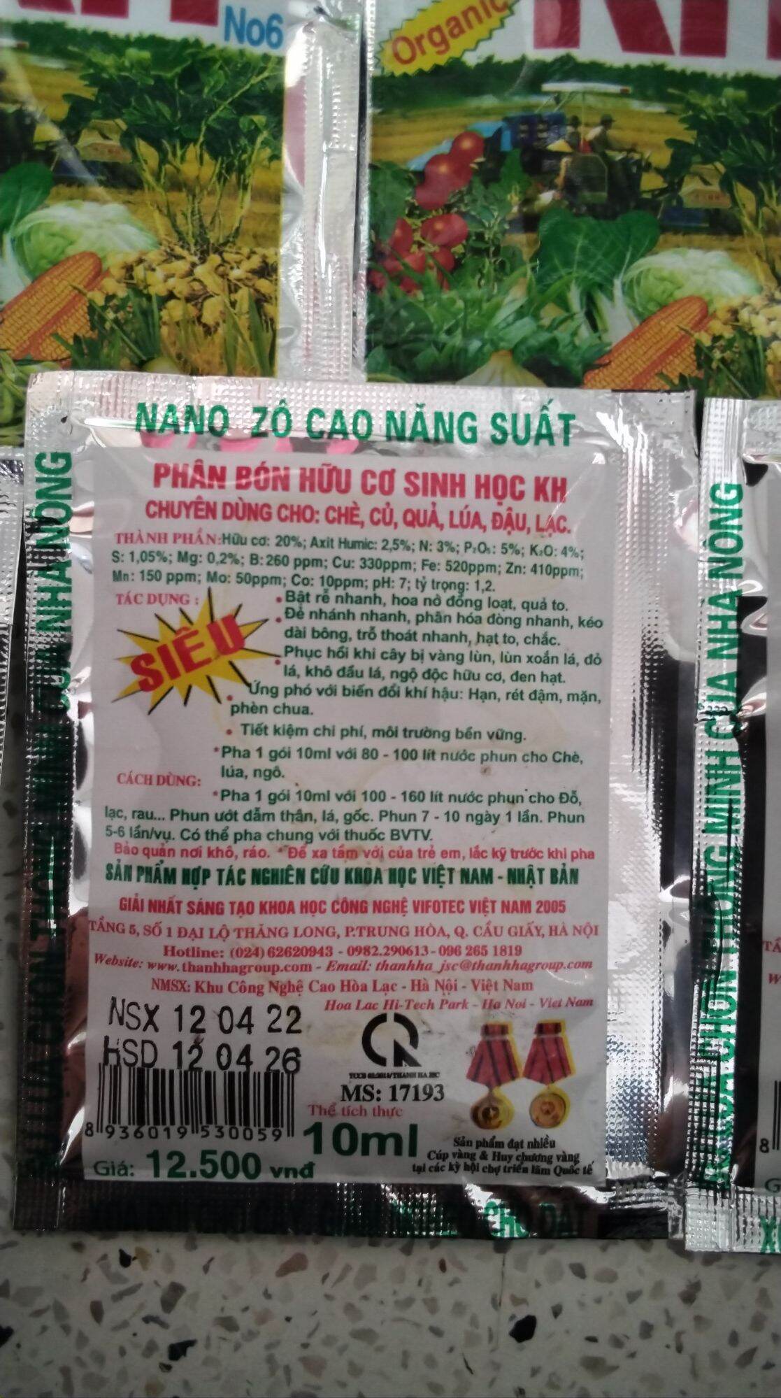 Phân bón hữu cơ sinh học KH