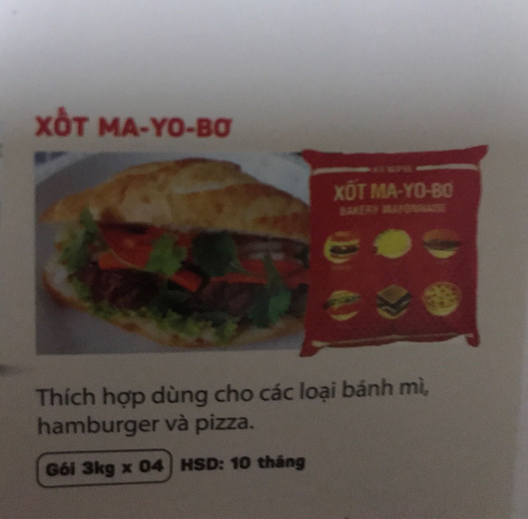 Xốt MA-YO-BƠ gói 3kg kewpie
