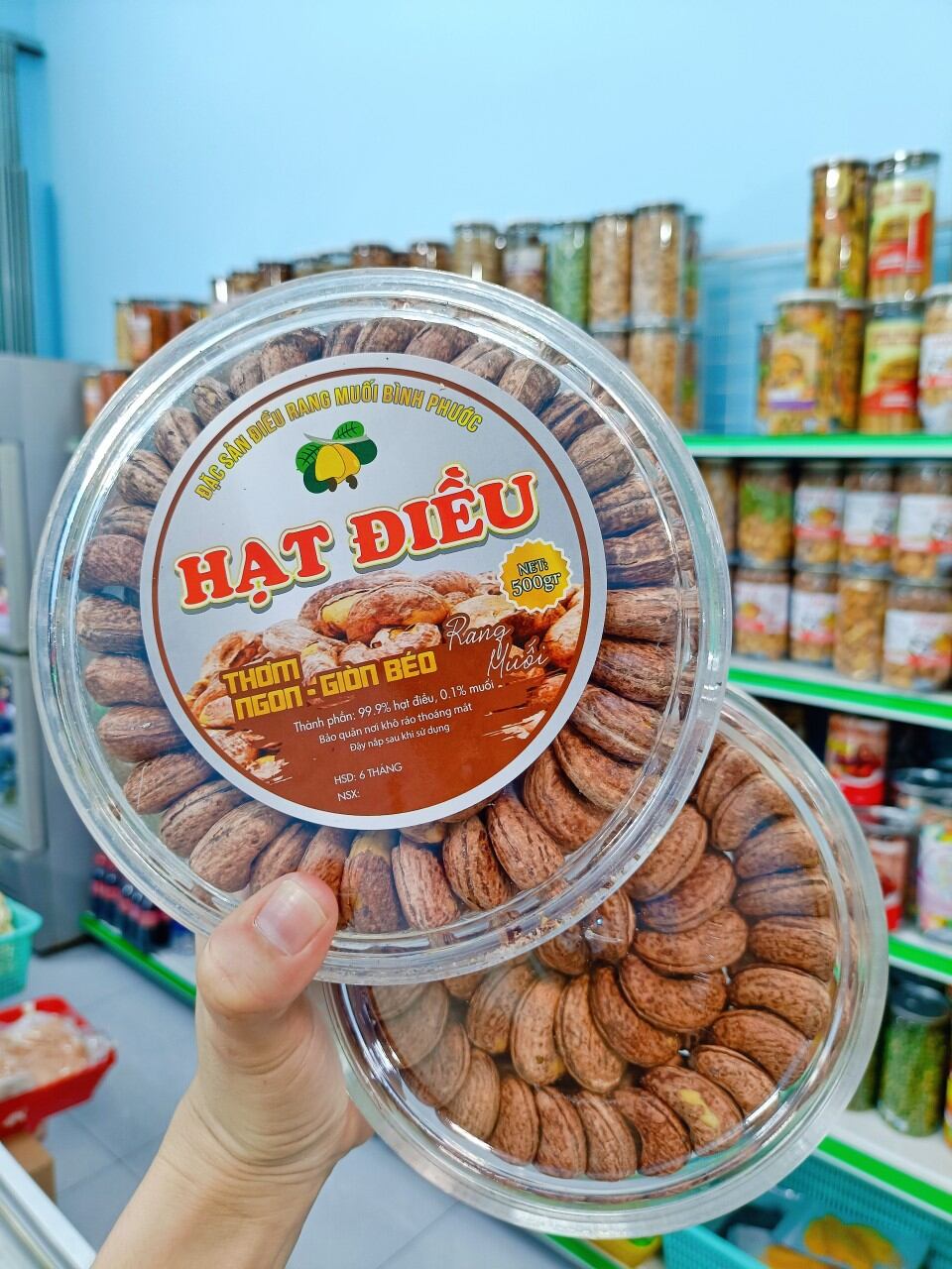 500GR HẠT ĐIỀU VỎ LỤA RANG MUỐI chuẩn hàng loại 1 A Cồ