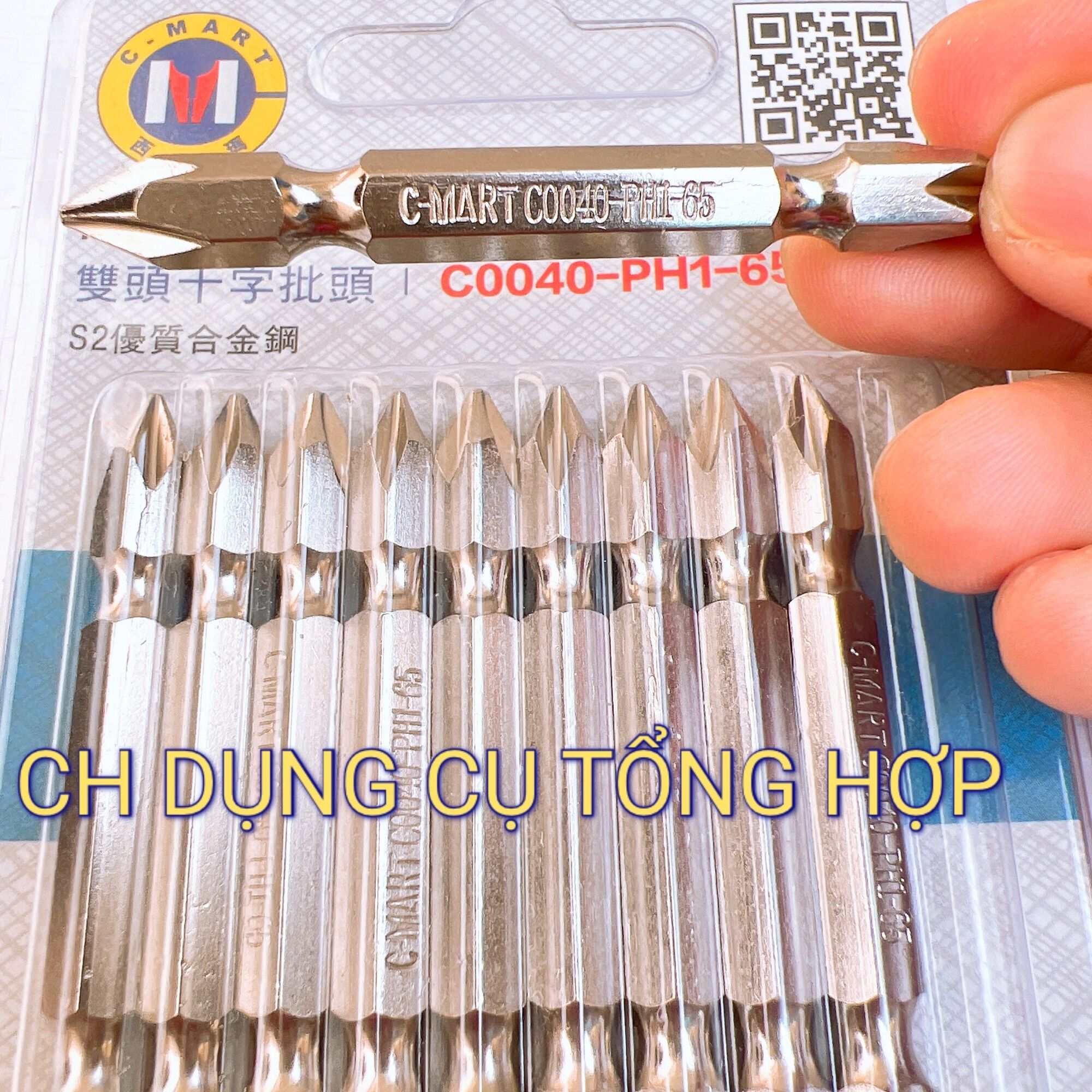 Mũi bắn vít  2 đầu C0040-PH1-65/ C0040-PH2-65 C'Mart (Mũi bắn vít)