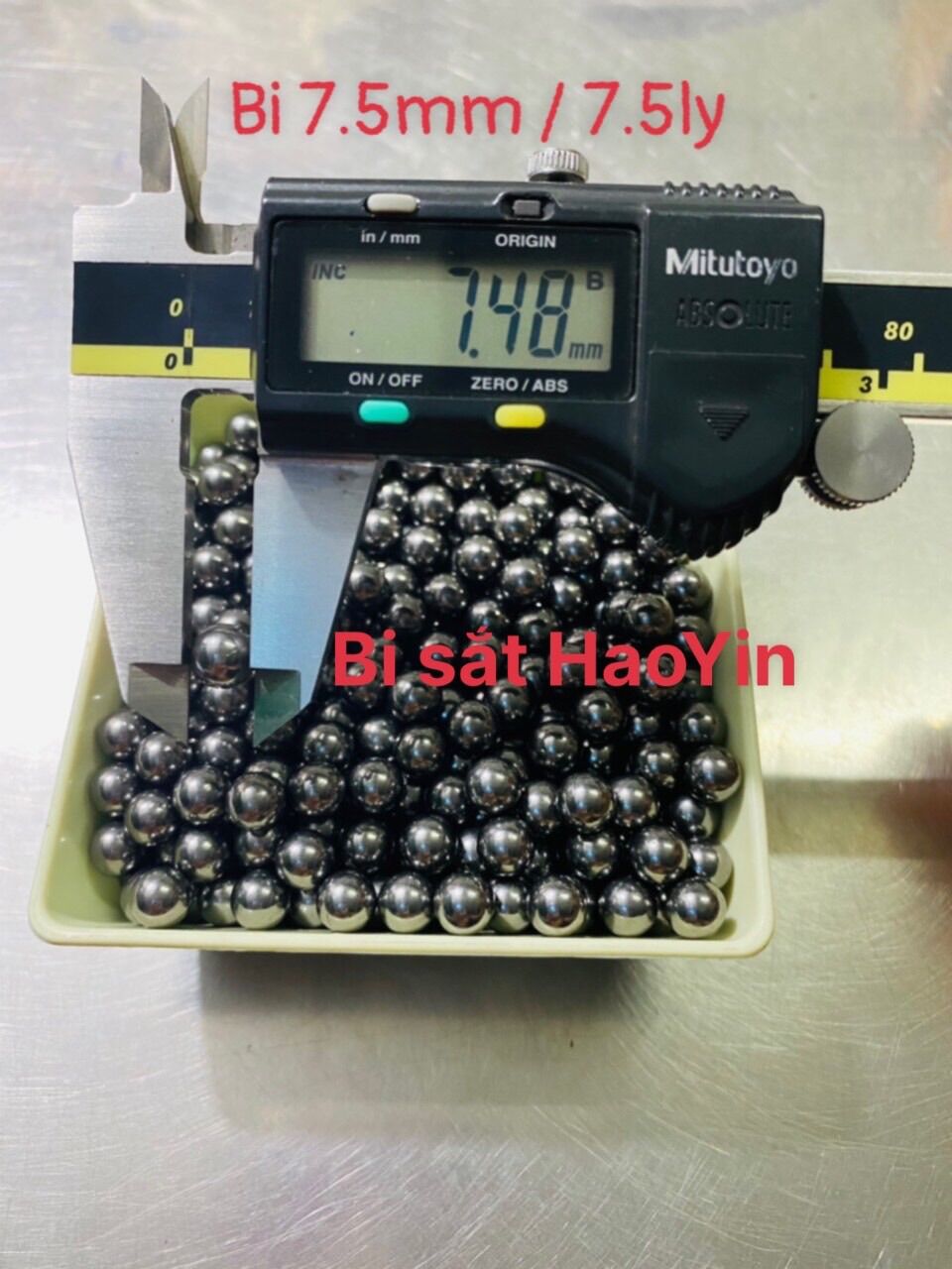 Bi 7.5mm bằng sắt ( SL : 1Kg ) tròn đều ko rỉ sét