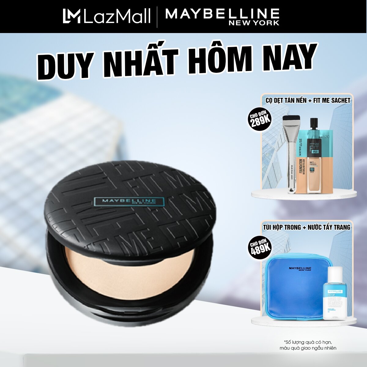 Phấn Phủ Kiềm Dầu Mịn Lì 16H, Che Phủ, Chống Nắng SPF32 PA+++ Maybelline New York Fit Me Compact 6g