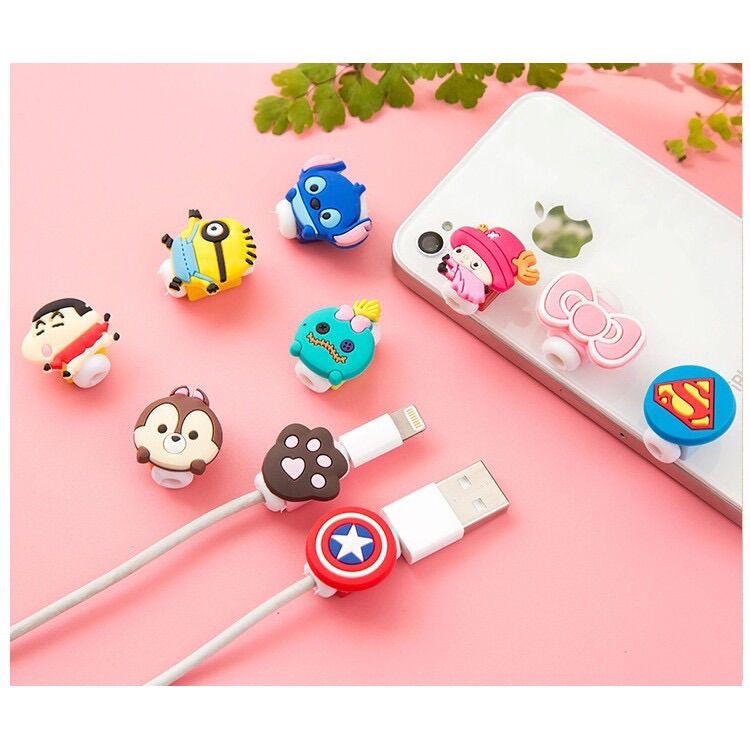 Đầu Thú Cắn Cáp Bảo Vệ Cáp Sạc Tai Nghe (Ngộ Nghĩnh Cute)