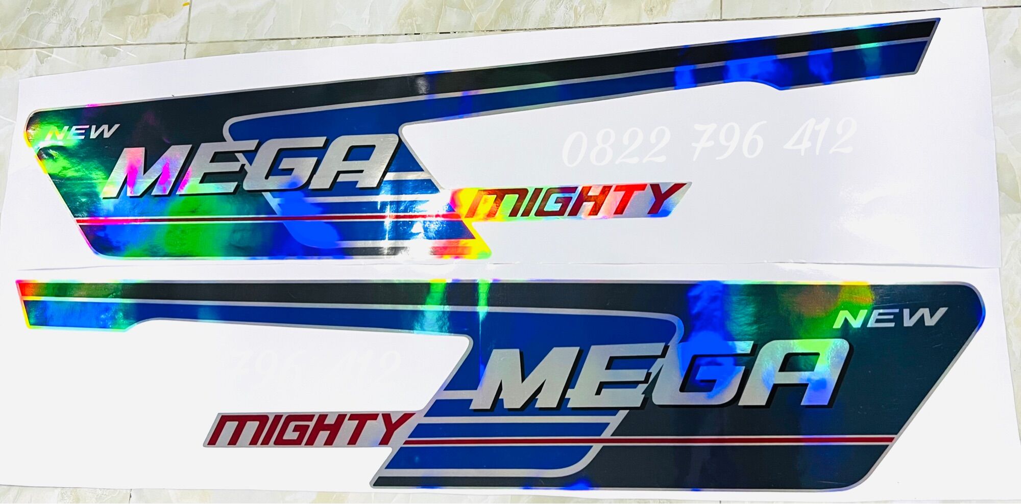 Tem dán xe tải mega mighty. Tem dán xe tải Hyundai mega