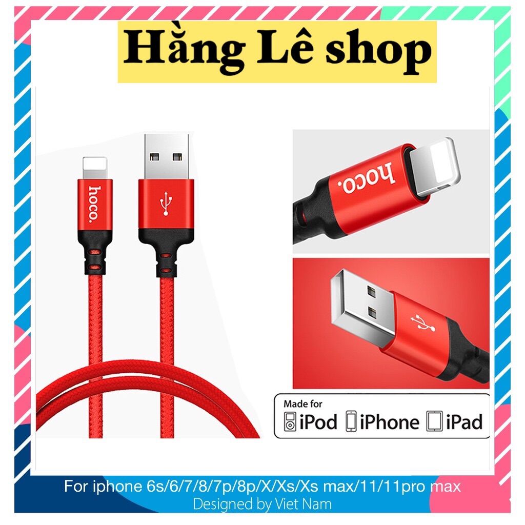 Cáp sạc hoco 1m 2m chính hãng