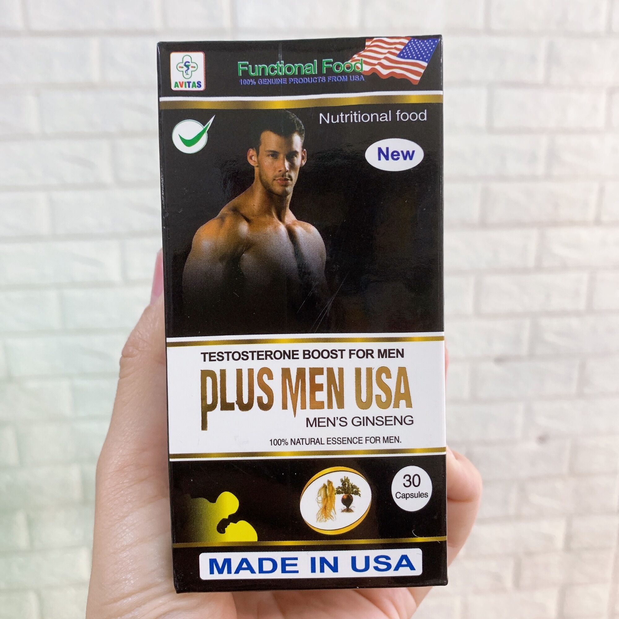 Plus Men Ginsen ho tro sinh ly nam, tang cuong sinh luc- Lọ 30 viên