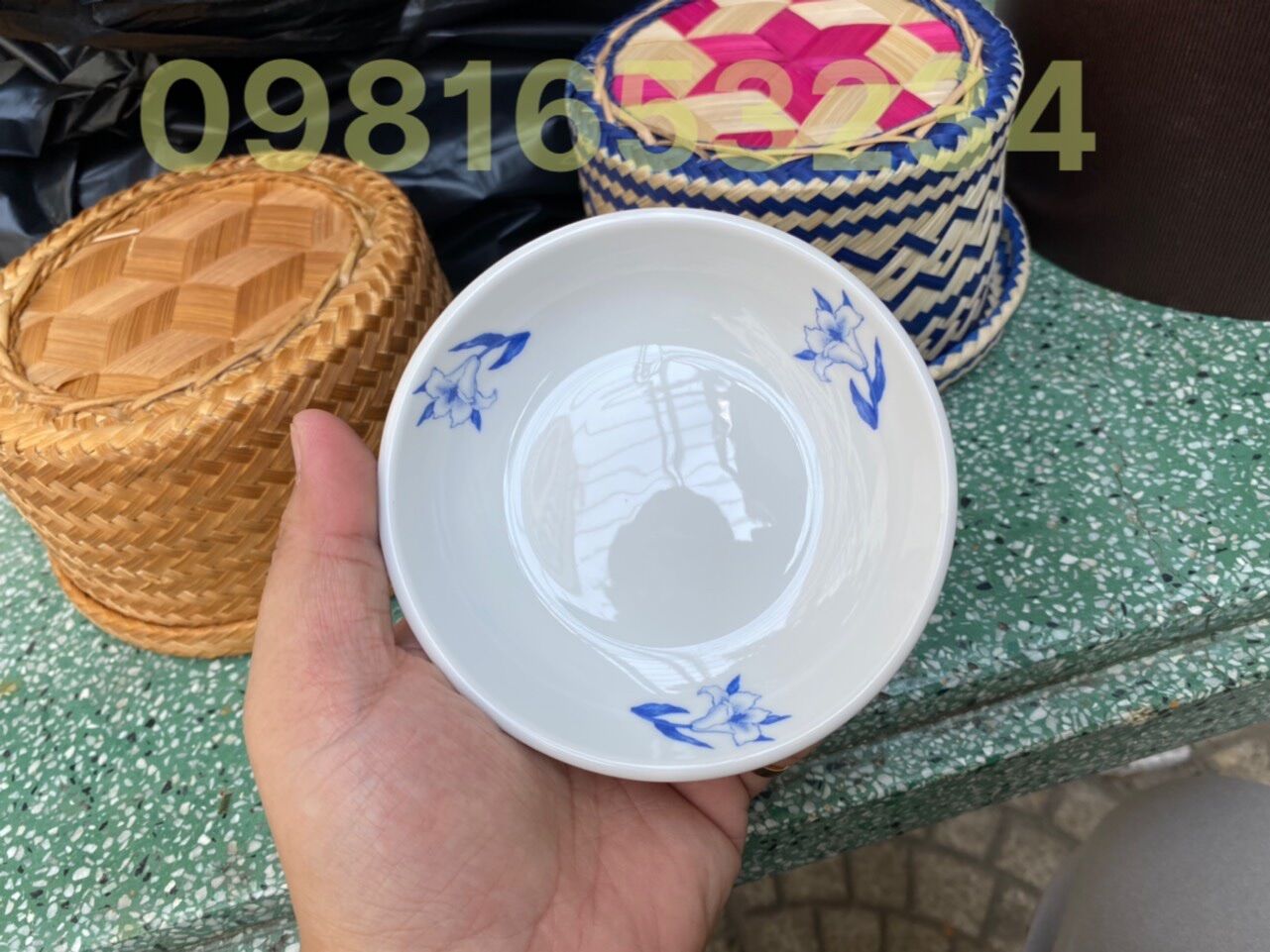 Chén lắc tài xỉu | Chén Ck hoa văn