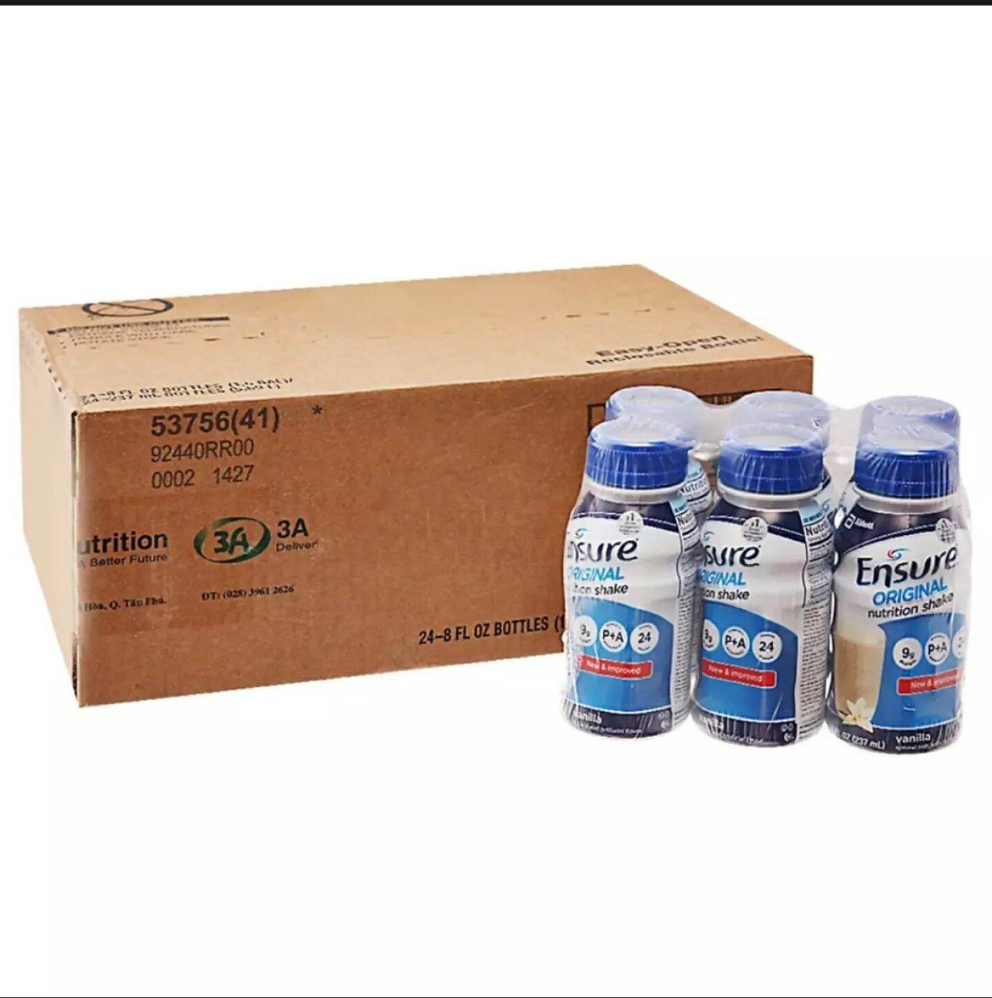 [HCM]Thùng sữa(24chai) Ensure hương vani 237ml date mới