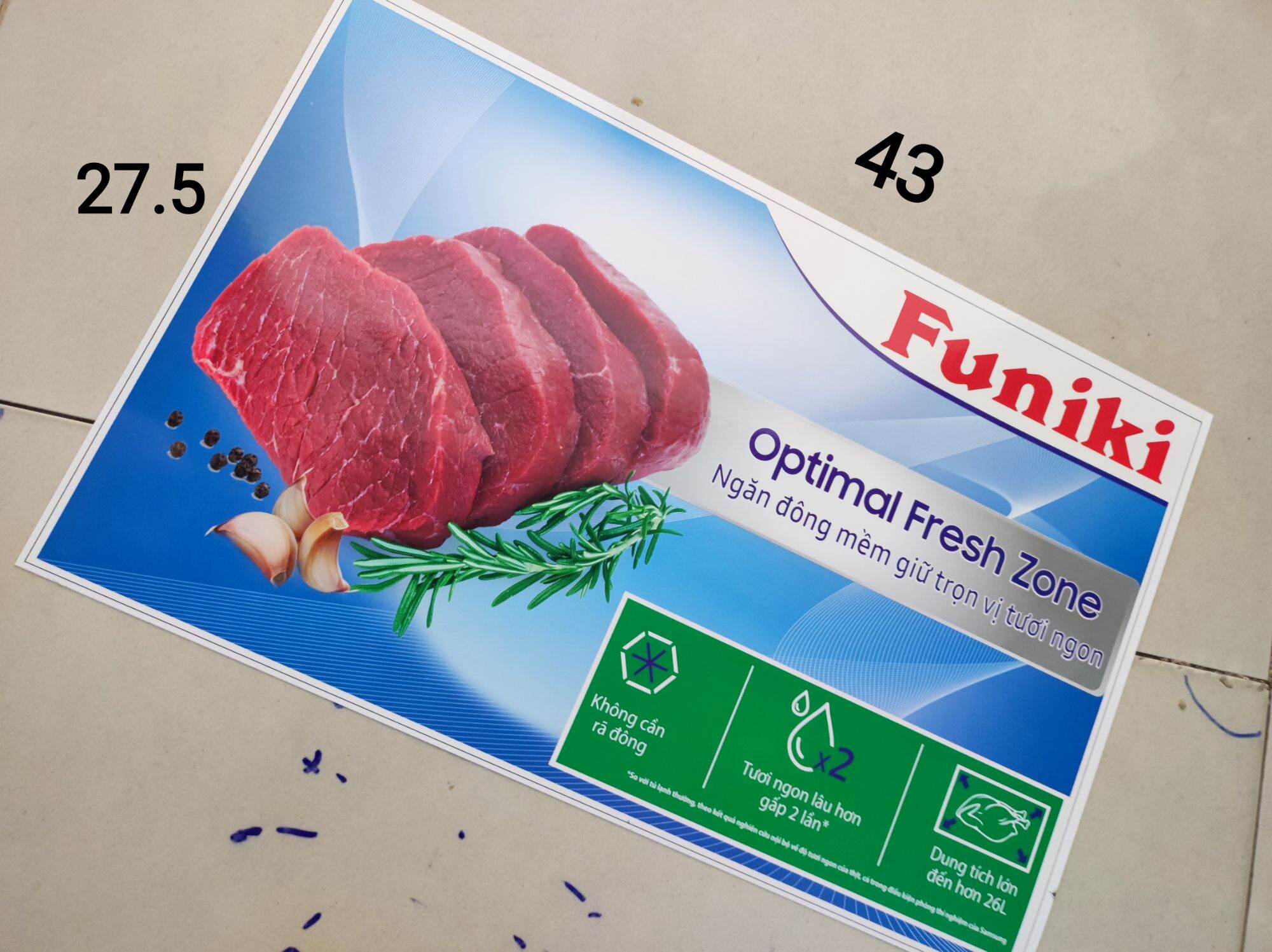 tem dán tủ lạnh Funiki