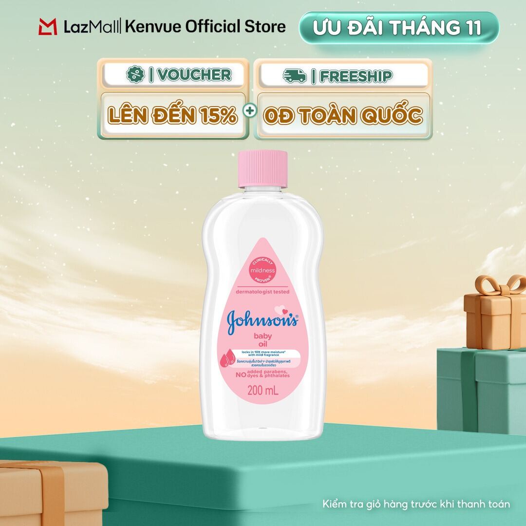 Dầu mát xa Johnsons Baby Oil 200ml