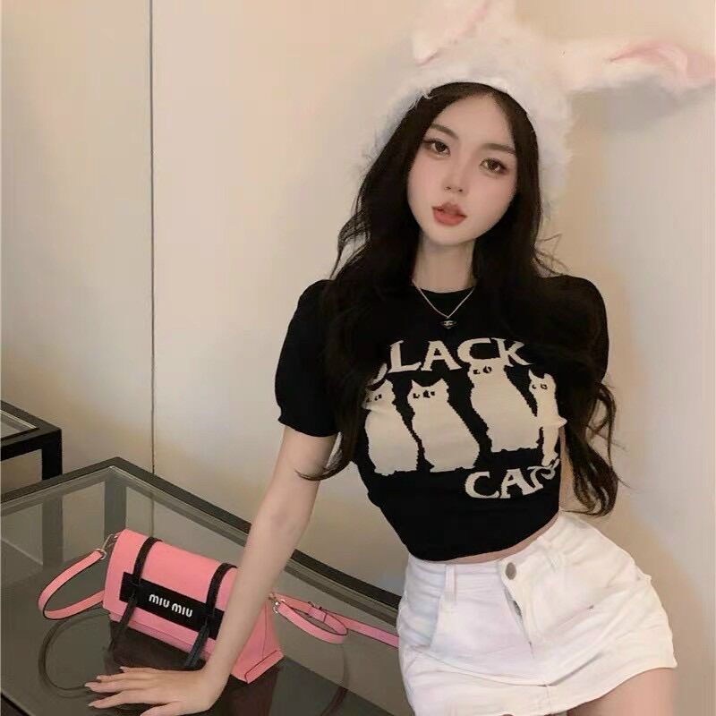 ÁO CROPTOP IN MÈO MÉO MEO BCM2