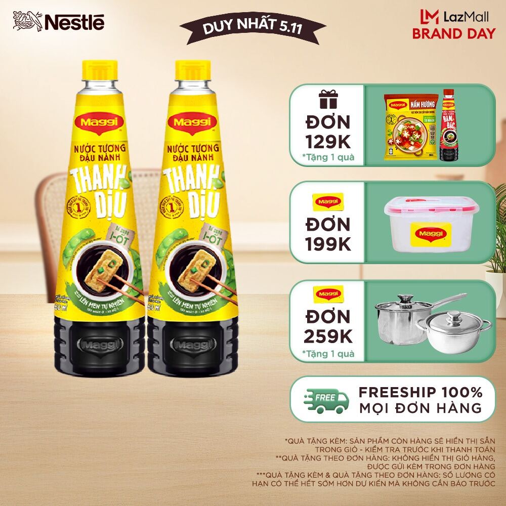 [FREESHIP TOÀN QUỐC] [QUÀ TẶNG THÁNG 11 - ĐƠN 59K & 199k] COMBO 2 Nước tương MAGGI® Đậu Nành Thanh D