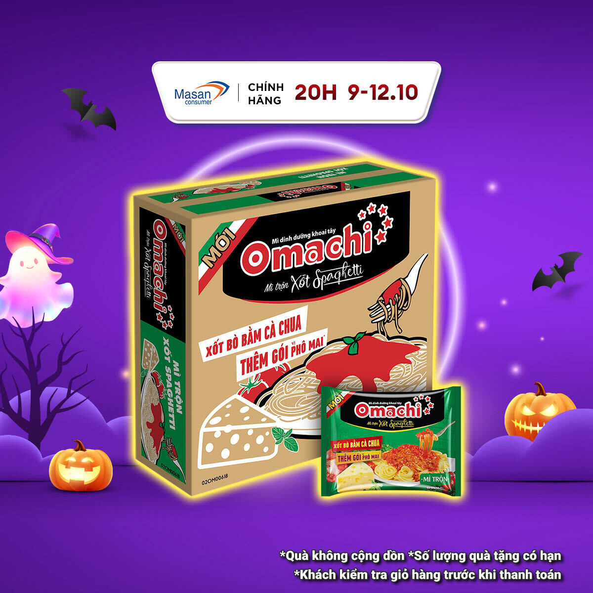 Mì Omachi Mì Trộn Xốt Spaghetti Gói - Thùng 30 Gói x 90g