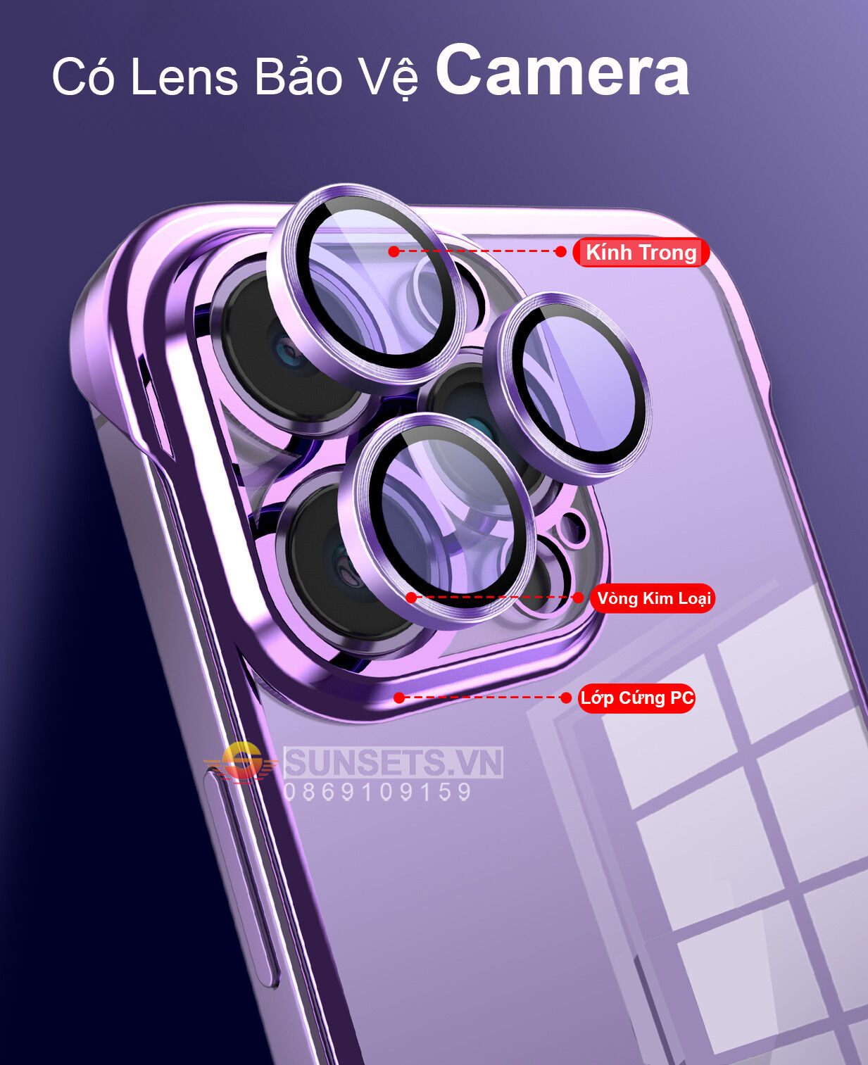 Ốp lưng iPhone 12/ 13/ 14 Plus/ 14 Pro Max Cứng PC Chống Ố