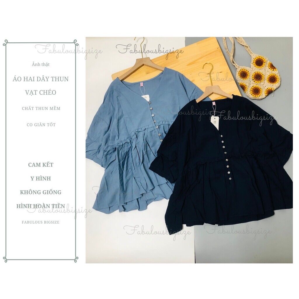 Áo babydoll đũi BIGSIZE 60-90kg