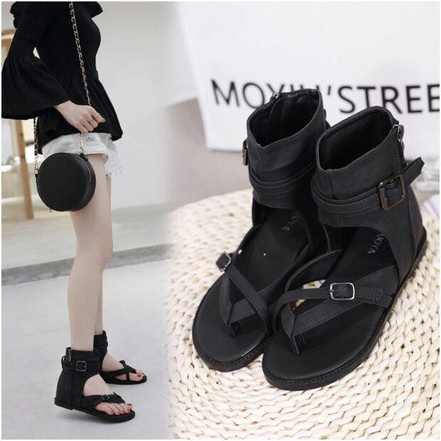 Giày sandal Nữ Chiến binh xỏ ngón khóa hông