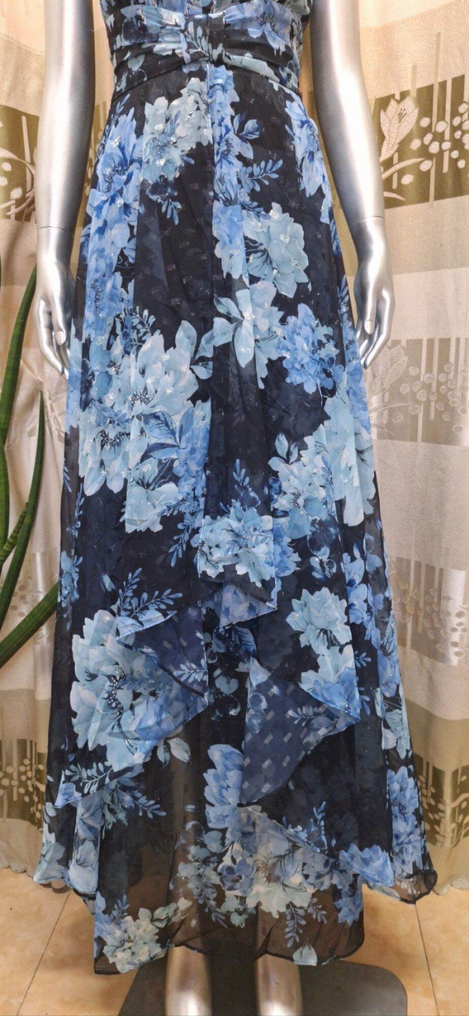 Đầm maxi hoa chiffon vnxk R&M Richards