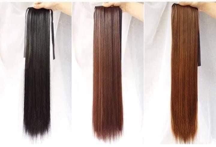 Tóc cột thẳng dài bấm nhuyễn cực xinh