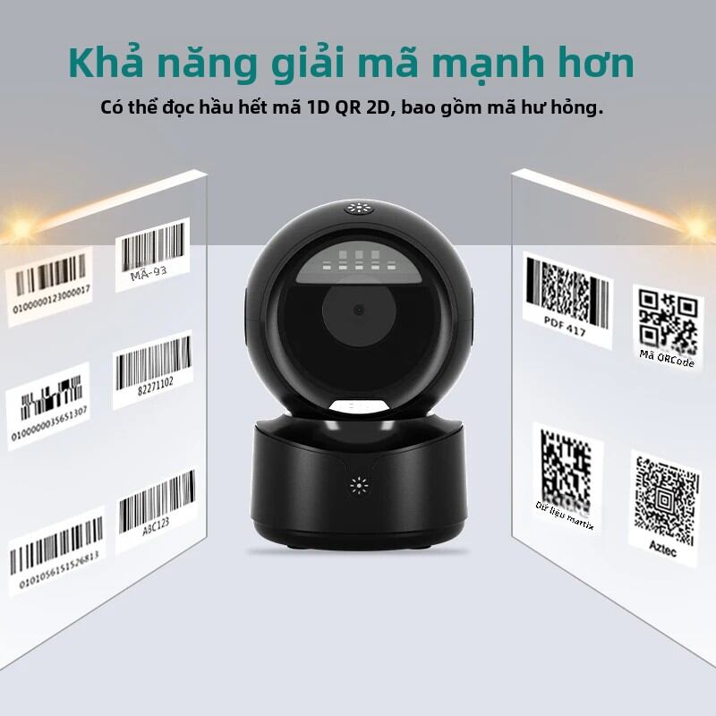 NETUM A5 2D Máy Quét Mã Vạch Để Bàn Đa Hướng Cầm Tay Có Dây USB Màn Hình Lớn 1D Mã QR Đọc A4 Quét Breadth