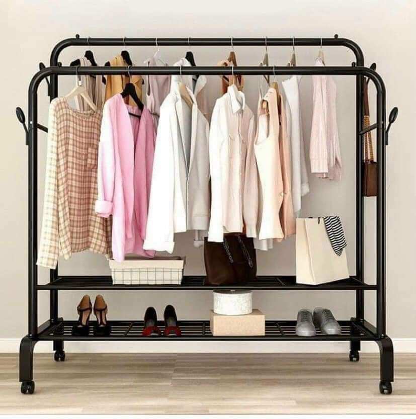 Giàn phơi cây treo quần áo 2 tầng
