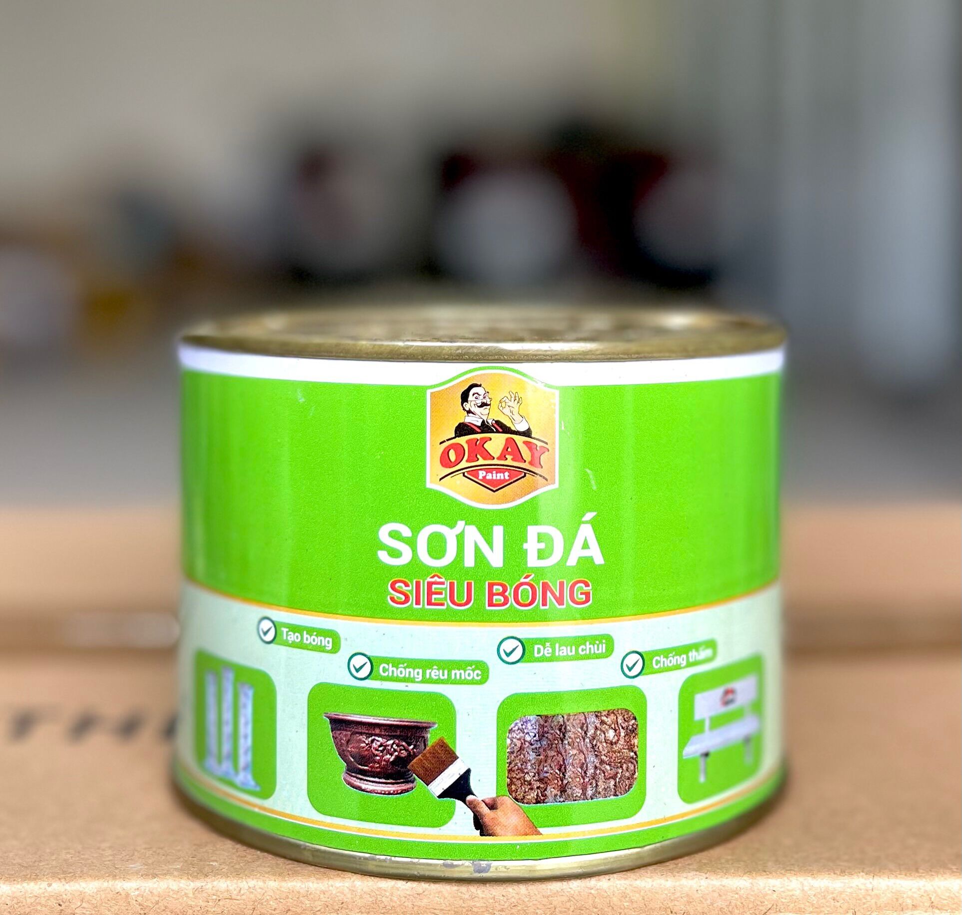 Sơn Đá Siêu Bóng Okay 800gr