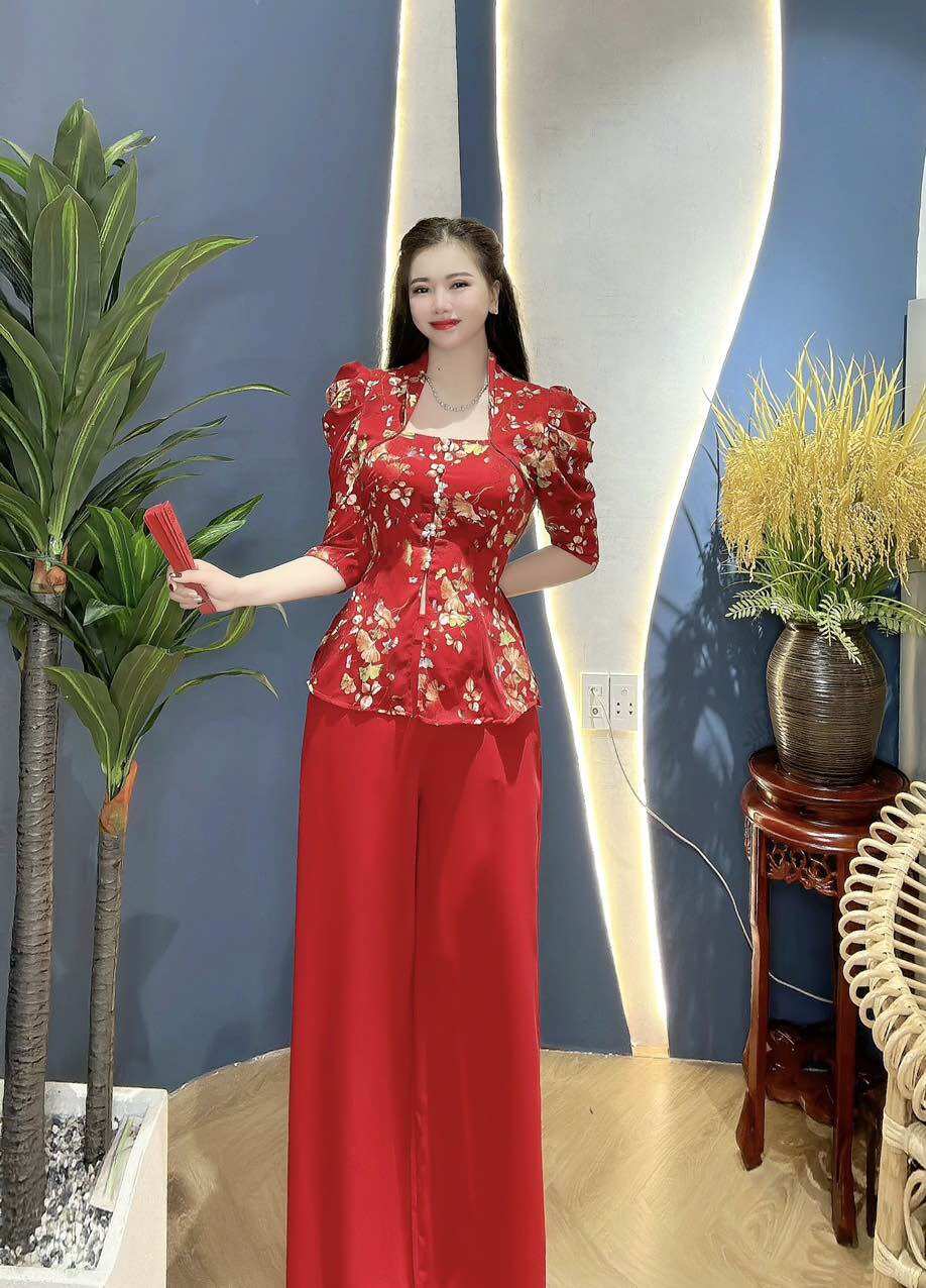 BỘ BÀ BA NỮ HOÀNG ÁO LỤA MANGO CAO CẤP