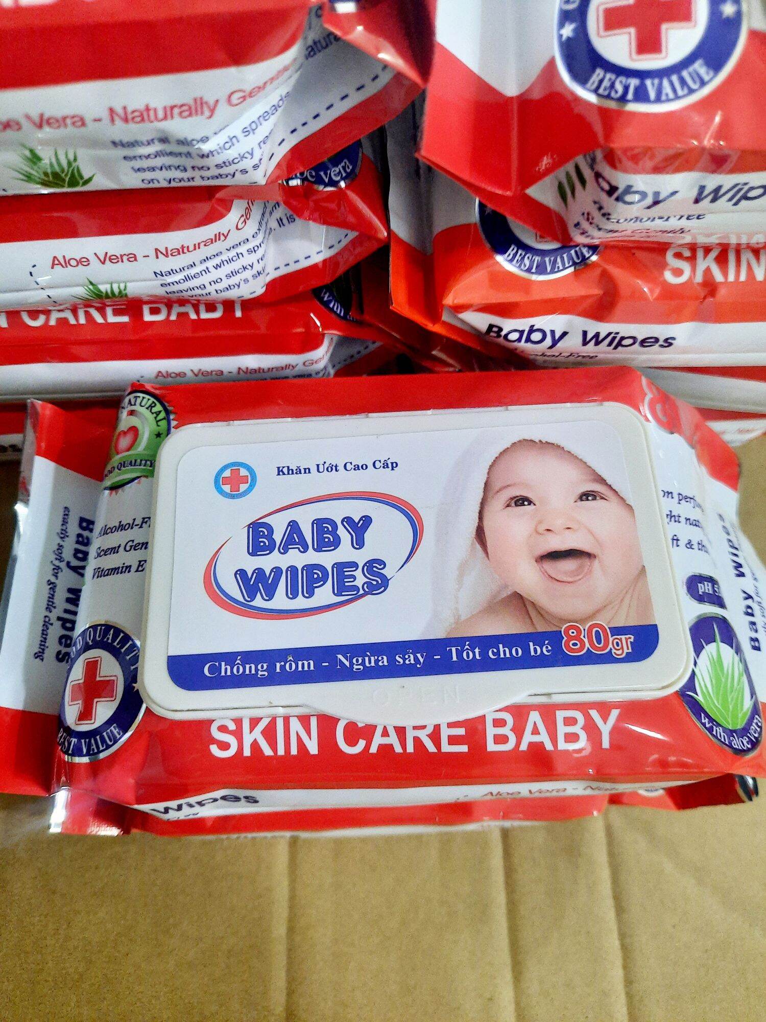 Khăn giấy ướt Baby Wipes 80g ( Combo 10 gói)