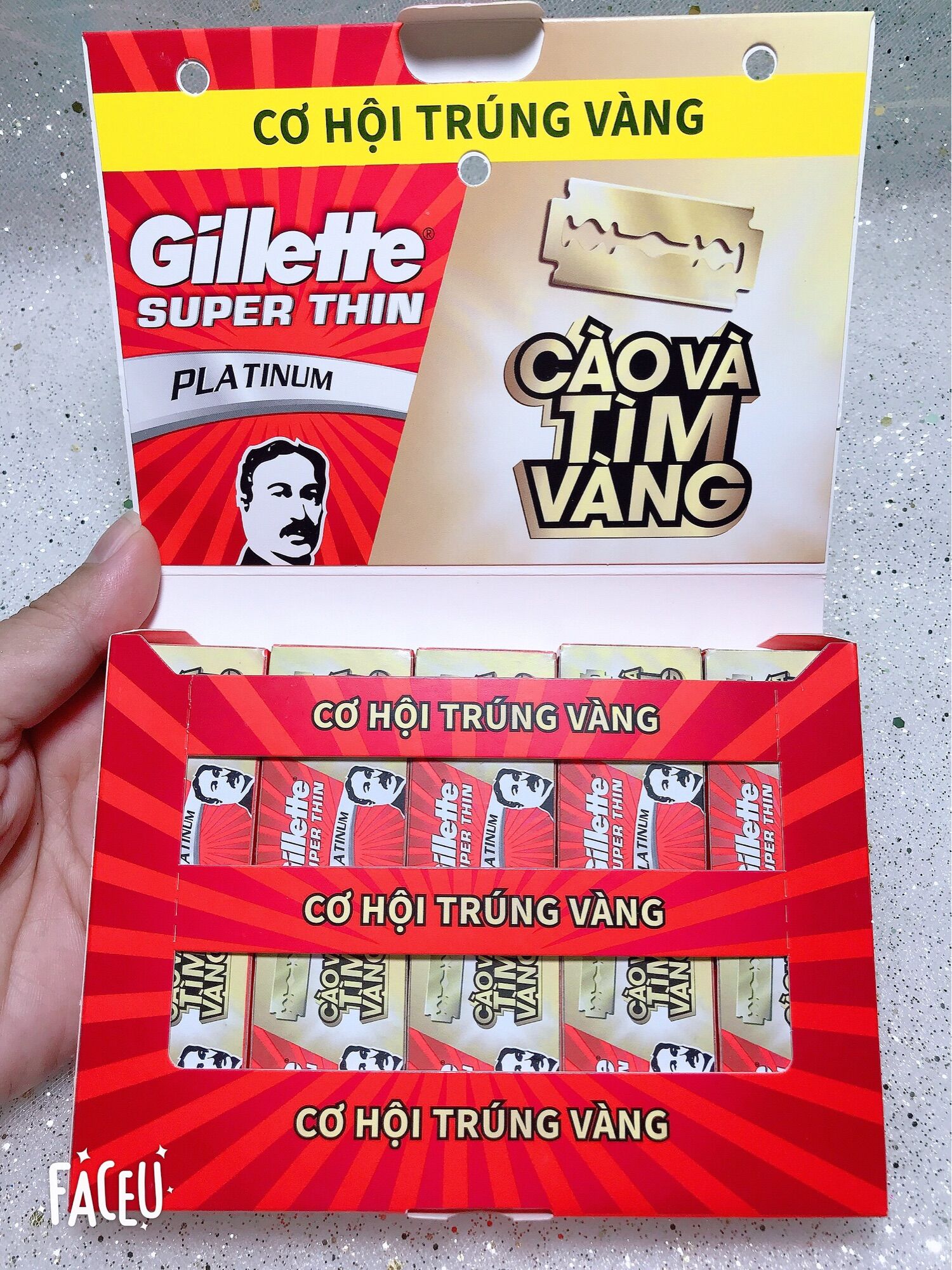 1 Hộp lẻ (5 Cái) Lưỡi Lam Gillette Super Thin Không Gỉ