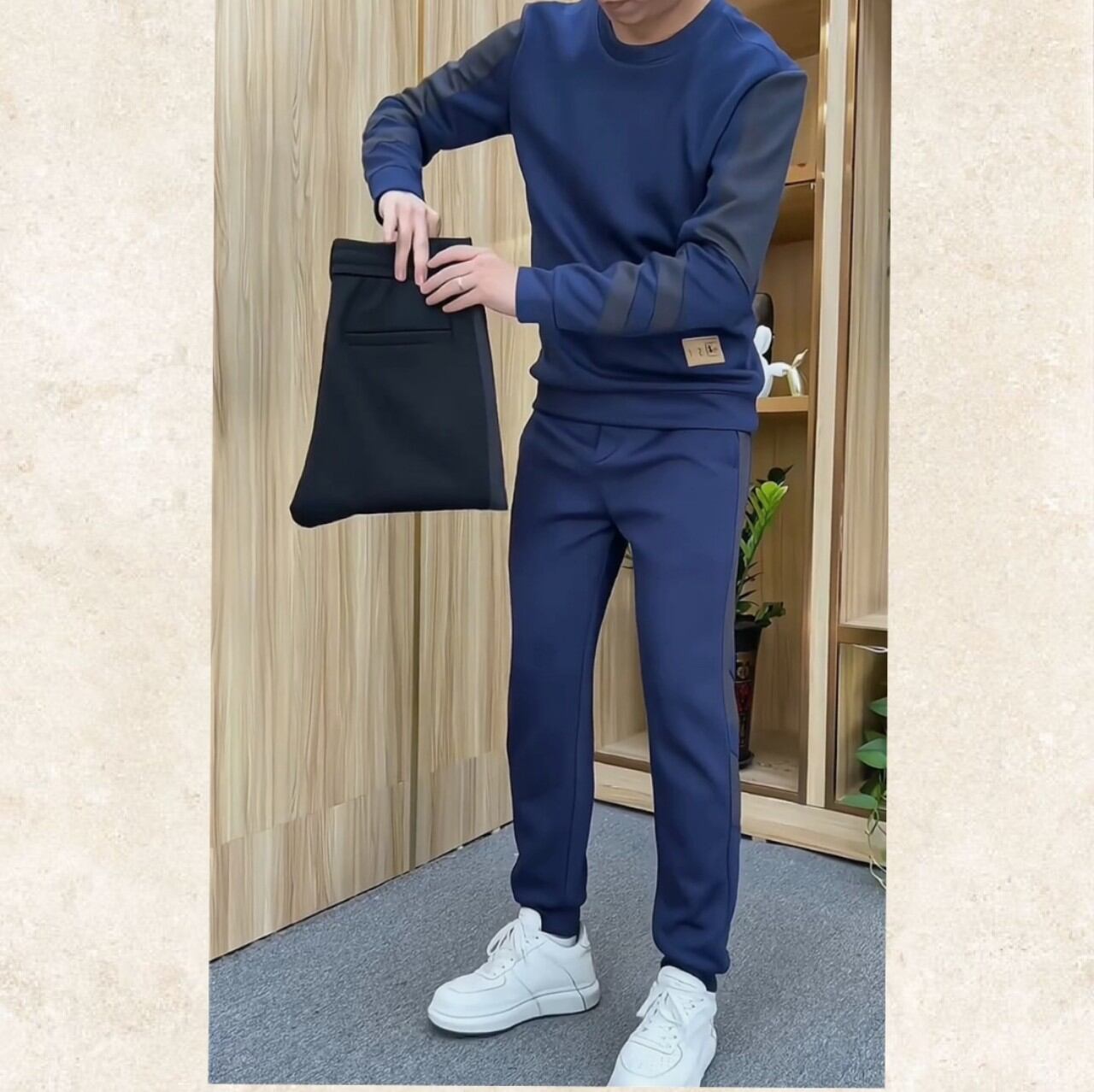 Bộ đồ thể thao nam cổ tròn siêu đẹp