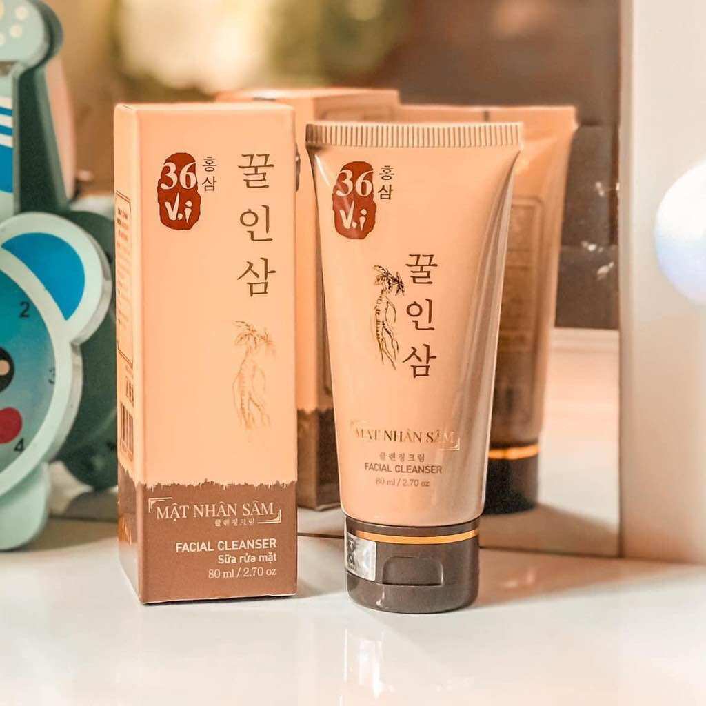 Sữa rửa mặt sâm đỏ 36 vị đông y 80ml chính hãng
