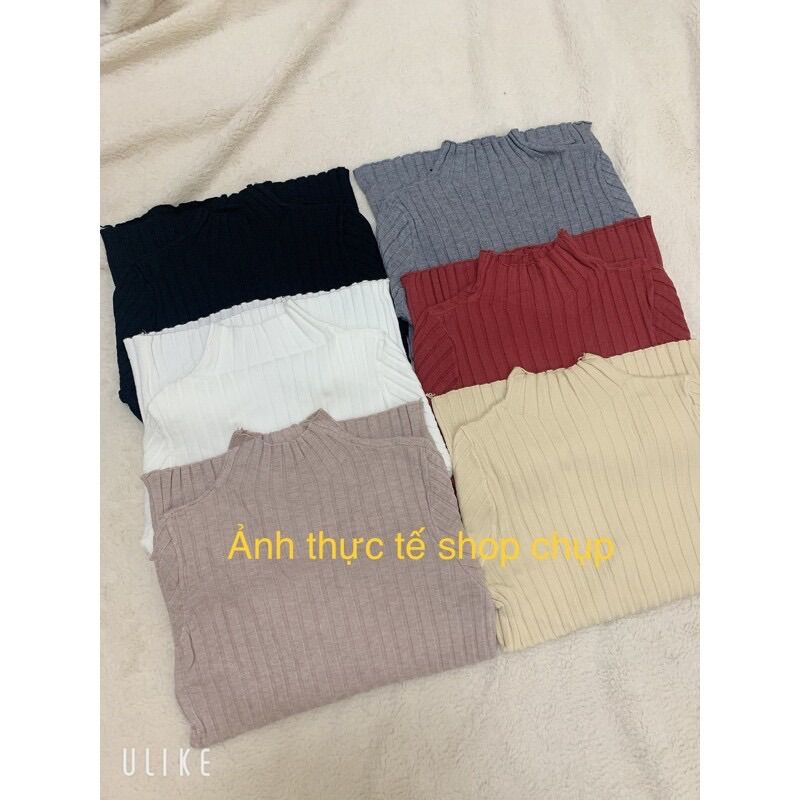 Áo len lông cừu cổ 3 phân mềm mại