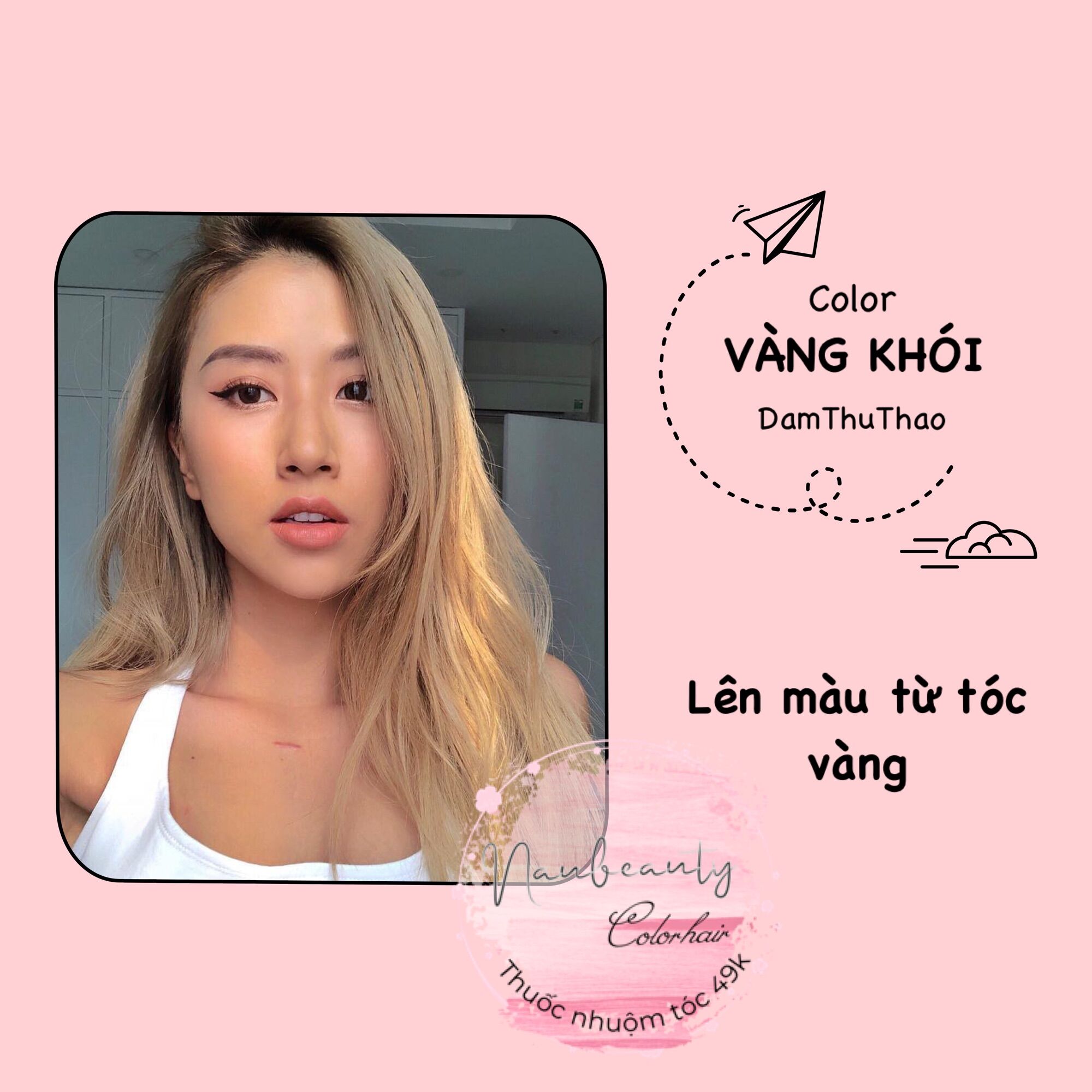 Thuốc nhuộm tóc màu vàng khói