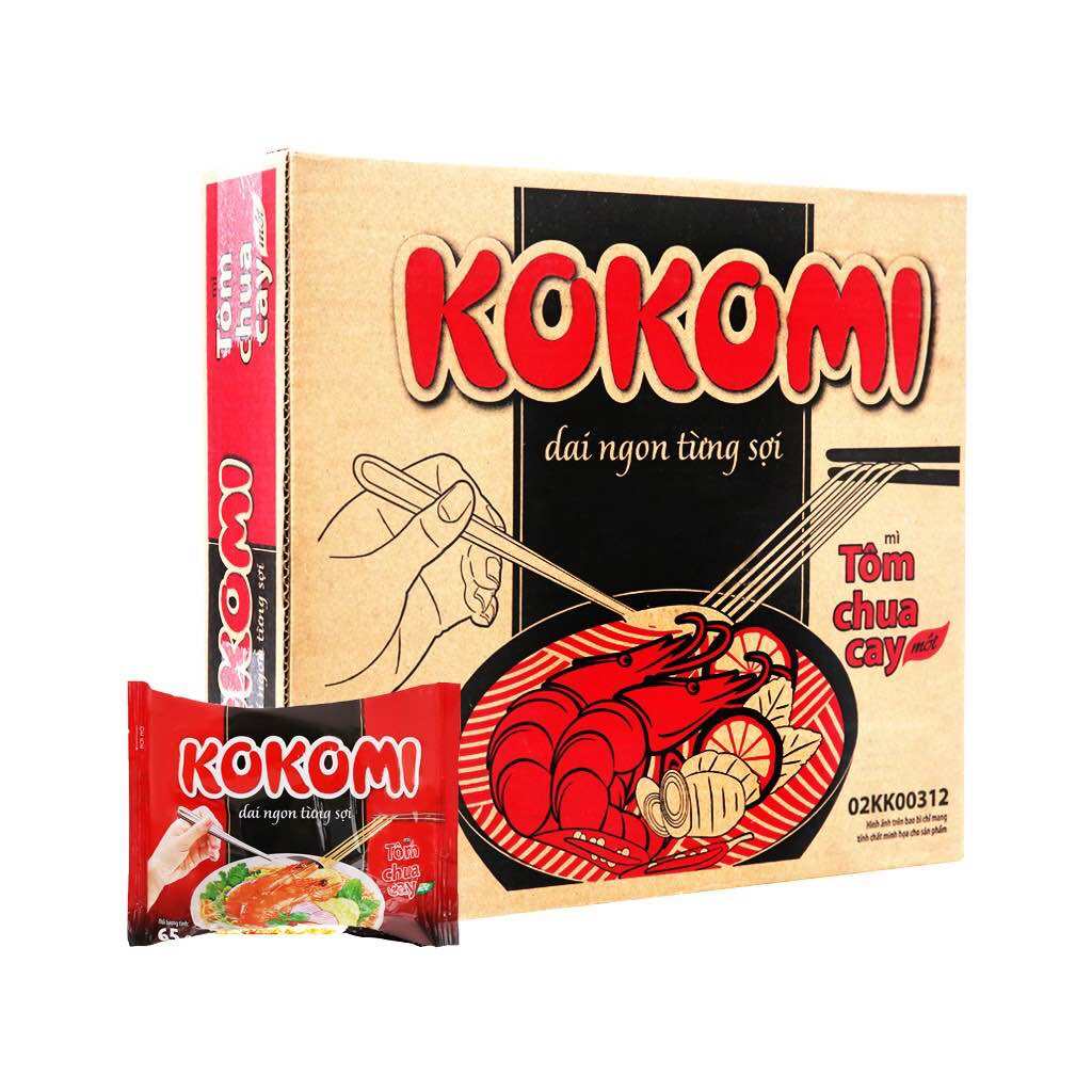 Thùng mì Kokomi tôm chua cay 30 gói 65g