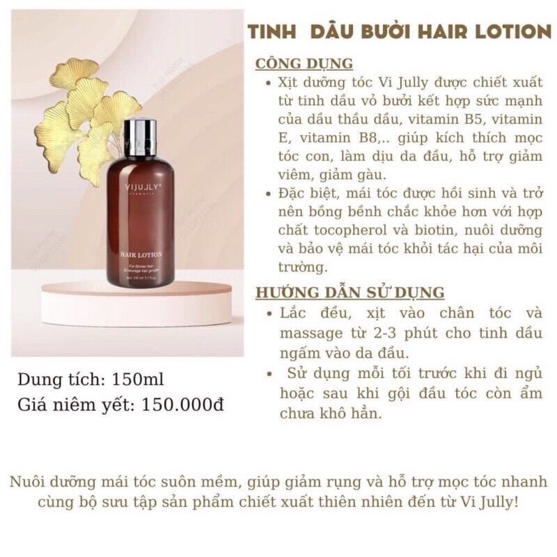 XỊT BƯỞI KÍCH MỌC TÓC VIJULLY 150ml