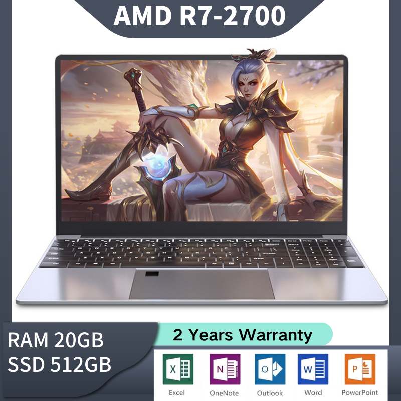 máy tính laptop 15.6inch AMD Ryzen R7 RAM 20GB 512GB SSD Máy tính xách tay Windows 10 Phần Mềm Microsoft Office laptop chính hãng Fingerprint Unlock Backlit Keyboard Notebook laptop gamming 2 Năm Bảo Hành Địa Phương