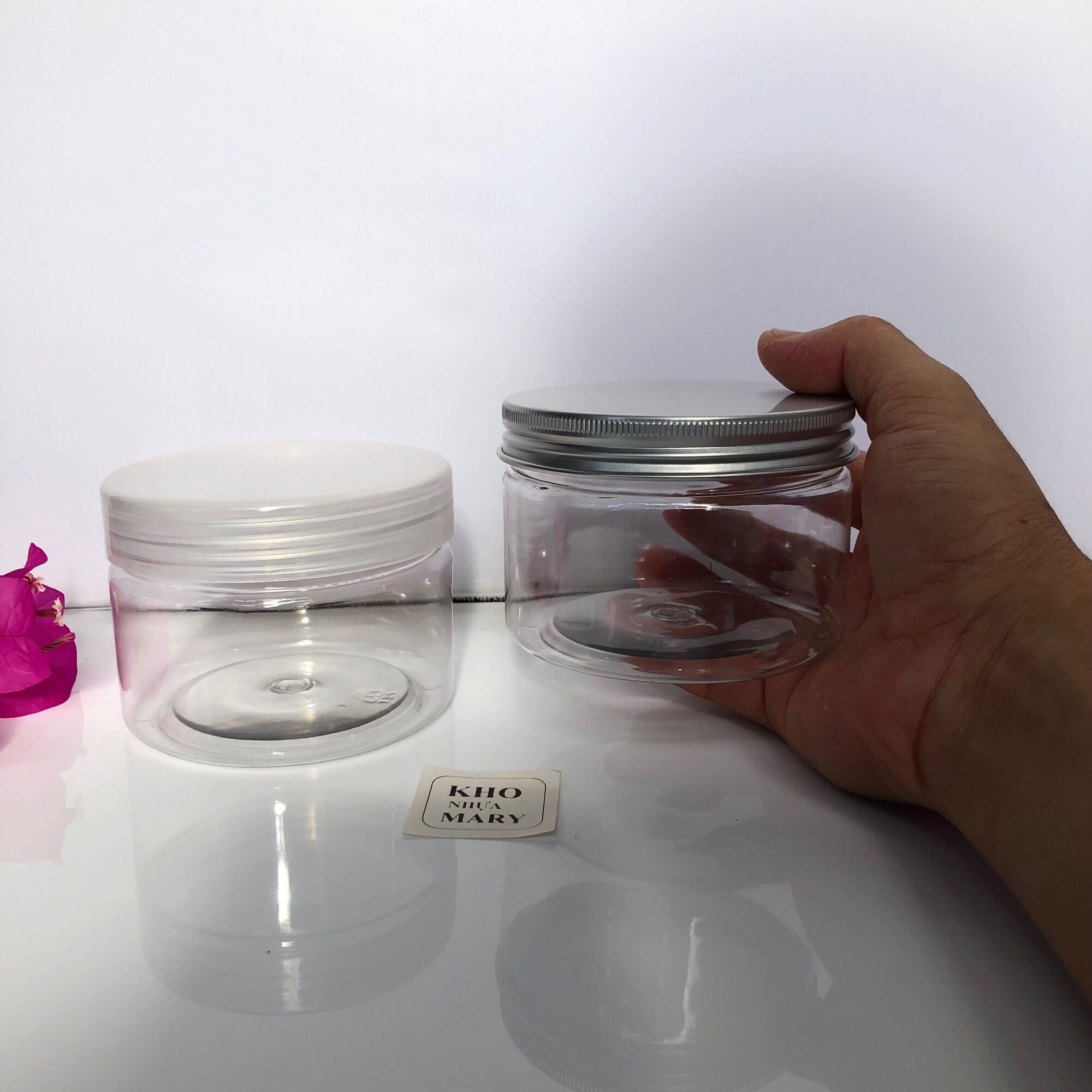 Hủ NHỰA NẮP NHÔM - Hủ Pet Trong suốt nắp nhôm bạc 1kg/ 750g/ 500g/ 300g/ 250g/ 200g/ 100g -