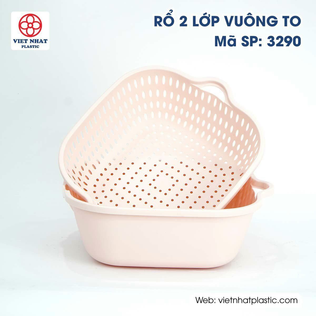 Sét 3 bộ rổ 2 lớp đa năng( 1 sét gồm 3 bộ)