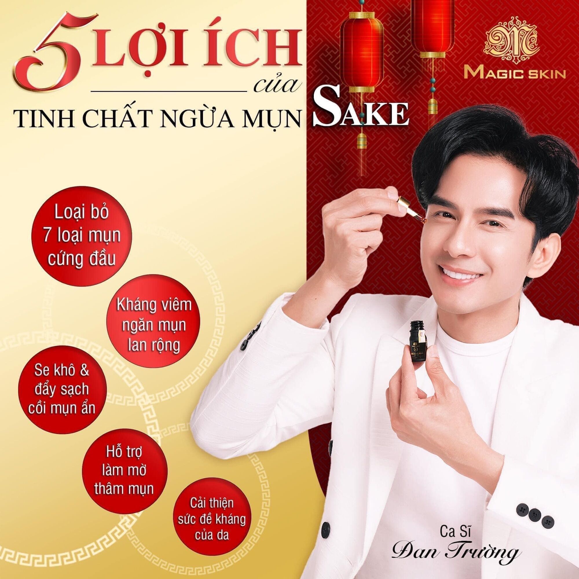 TINH CHẤT NGỪA MỤN SAKE NHẬT BẢN   ĐÁNH BAY TẤT-TẦN-TẬT CÁC LOẠI MỤN CỨNG ĐẦU CHỈ SAU 2 TUẦN!