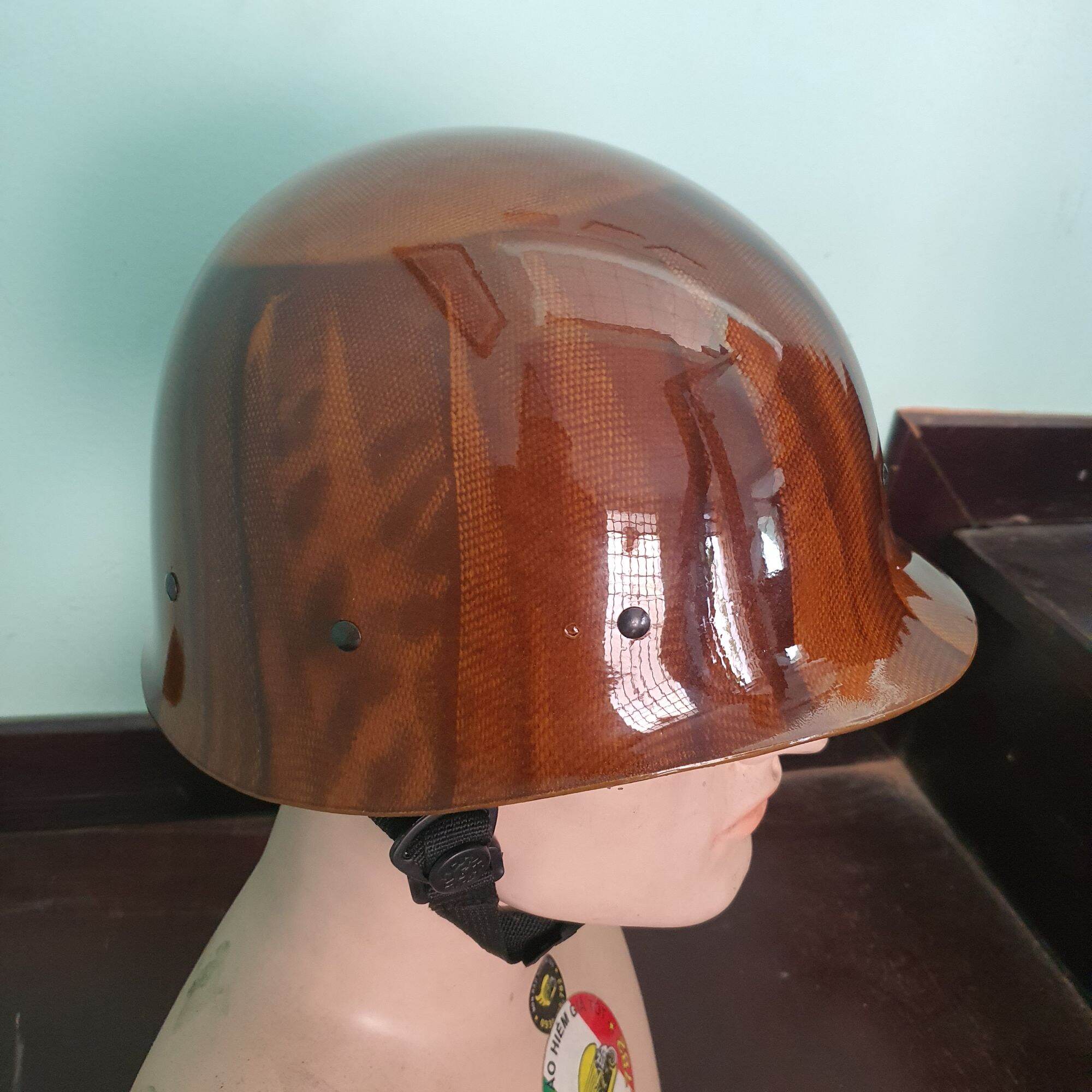 Nón cối vân gỗ nhựa Abs cao cấp
