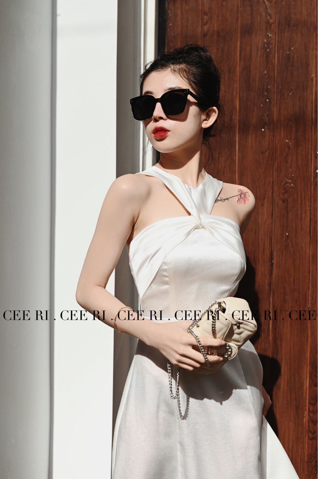 Váy trắng form dài cao cấp