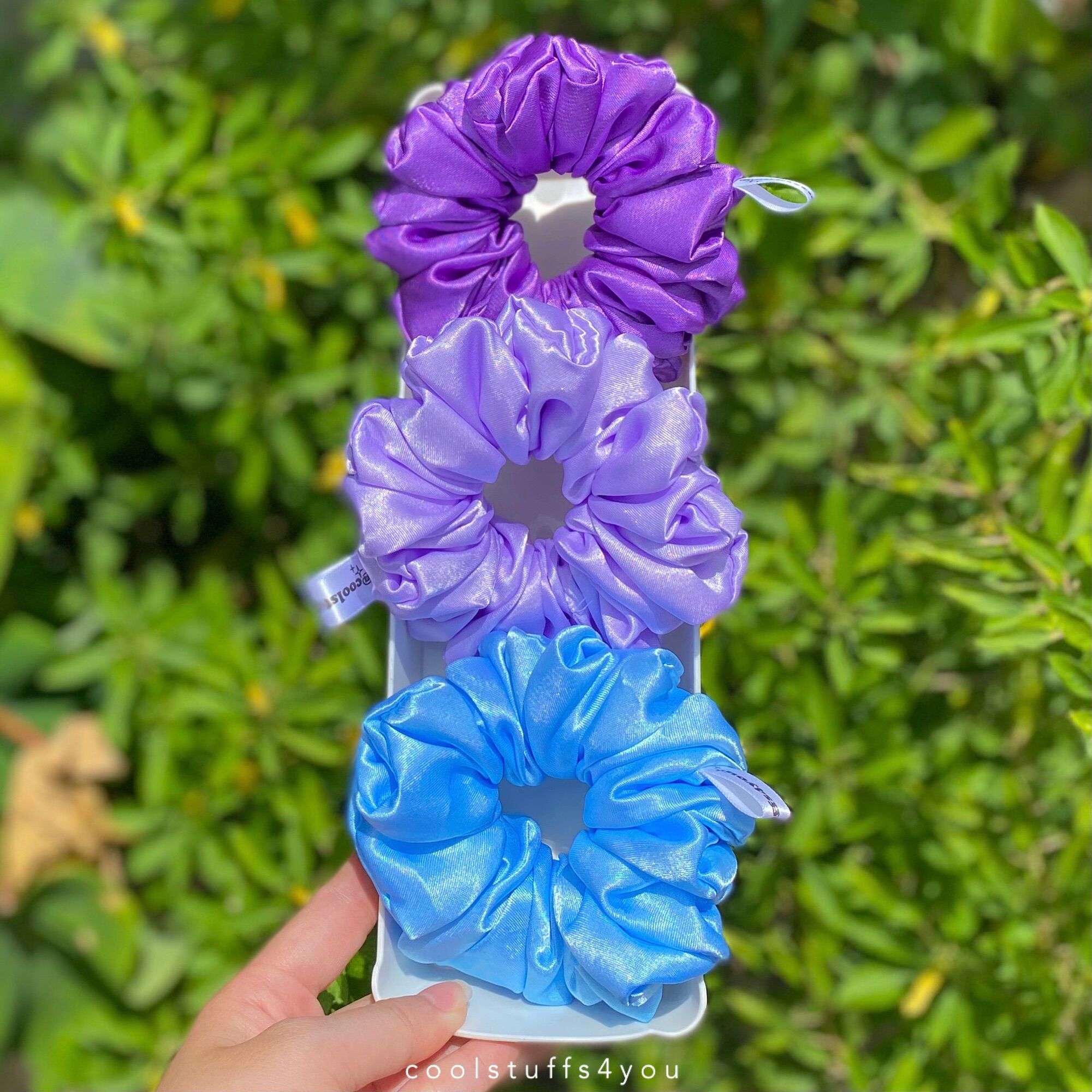 Buộc Tóc Scrunchies Lụa Mềm Mịn Size Thường Nhiều Màu {Bảng Màu Lụa Size Thường}