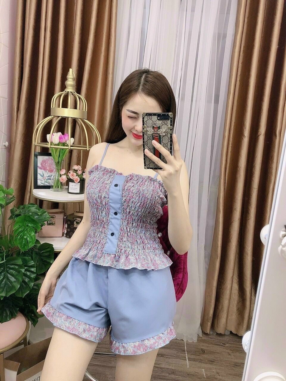 Bộ ngủ đùi dây