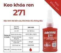 [Loctite 271] Keo khóa ren mối nối inox vĩnh viễn lực khóa siêu lớn