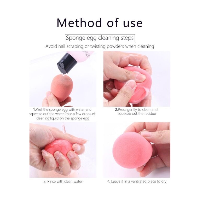 Nước Rửa Cọ Trang Điểm Mút Tán Miss Rose