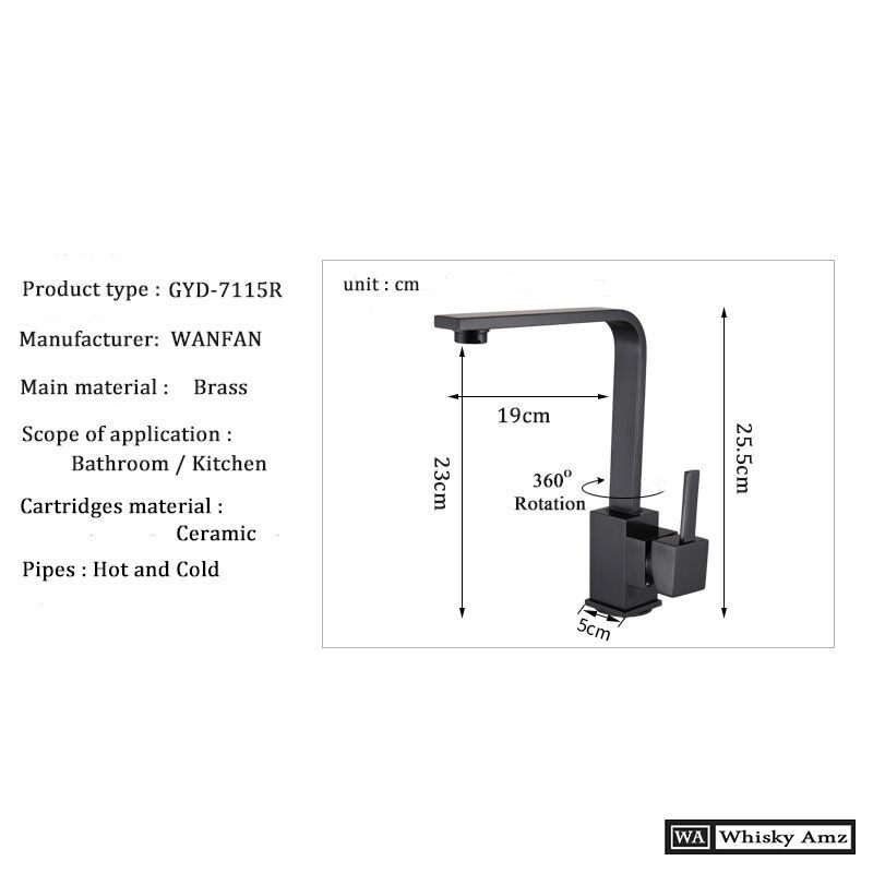 Vòi rửa chén nóng lạnh Inox 304 đen