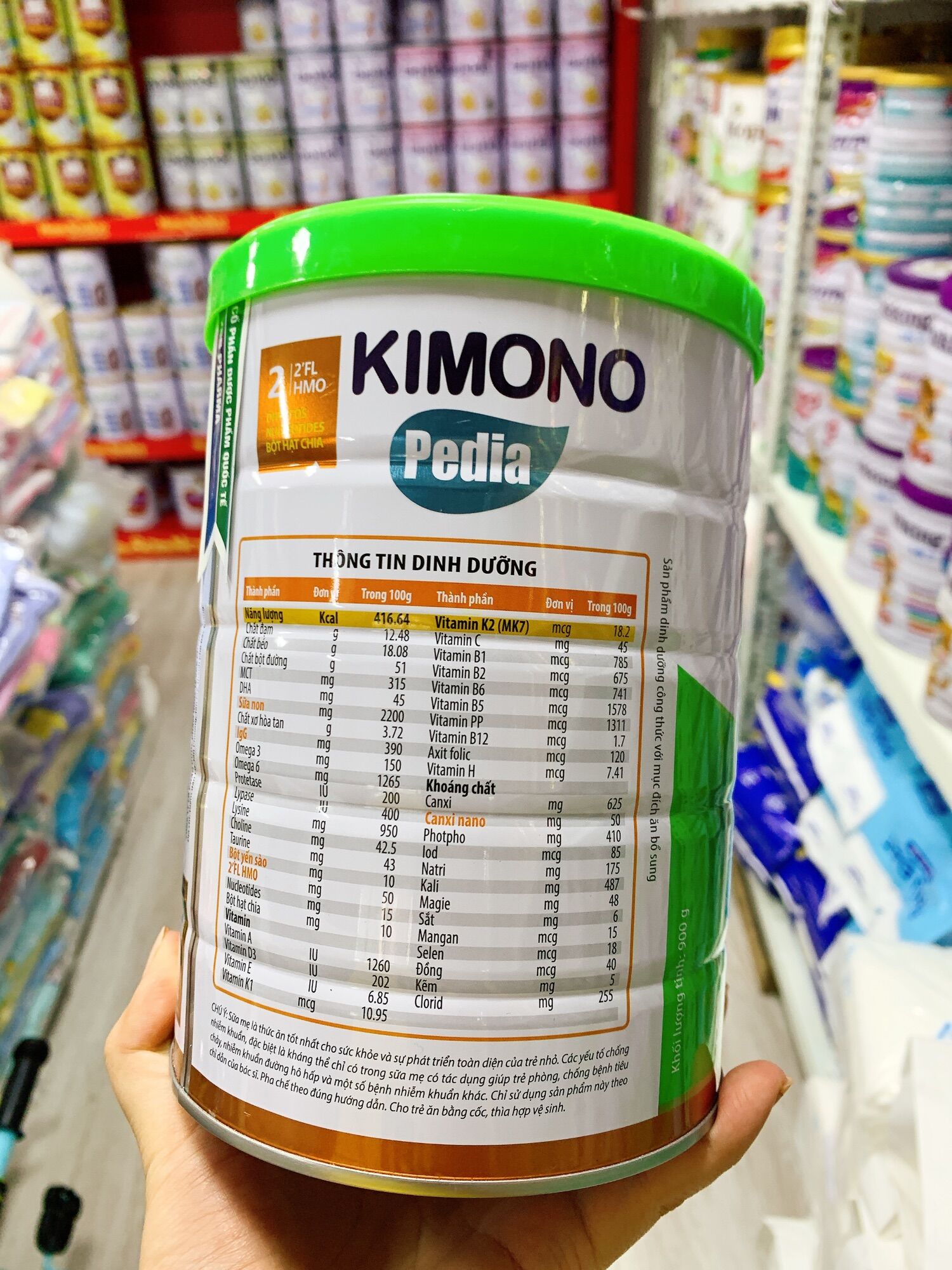Sữa Kimono Pedia 900g date mới